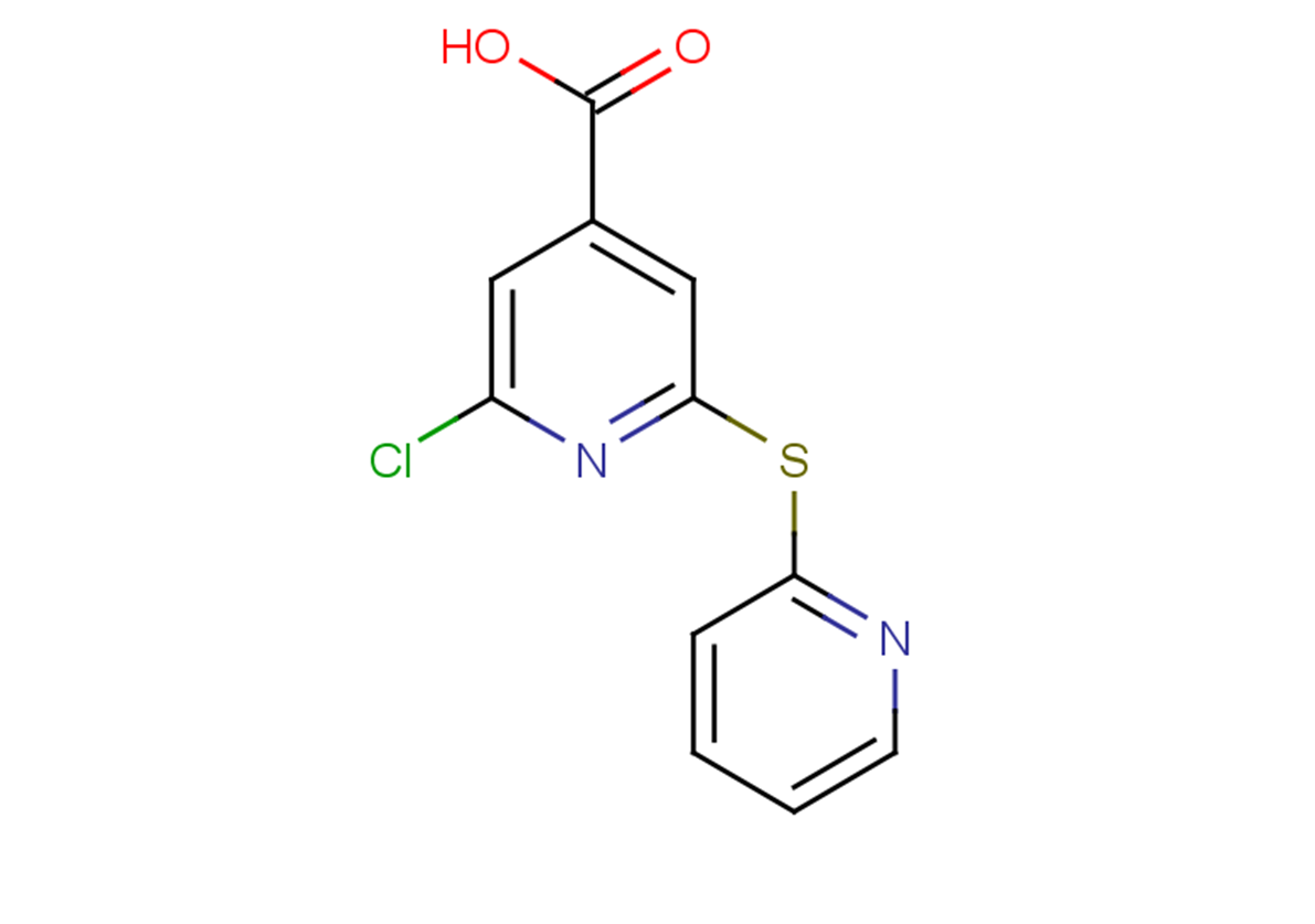 2-chloro-6-(pyridin-2-ylsulfanyl)pyridine-4-carboxylic acid