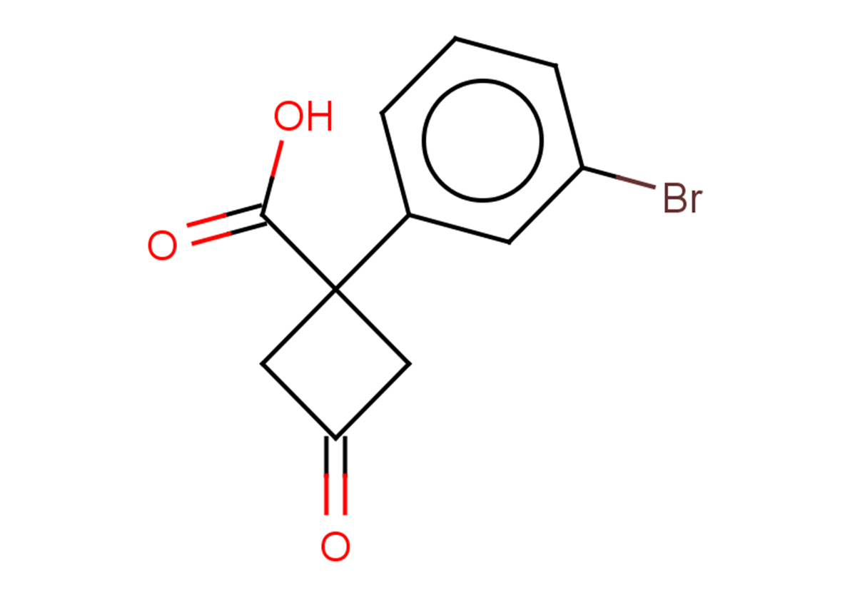 1-(3-bromophenyl)-3-oxocyclobutane-1-carboxylic acid