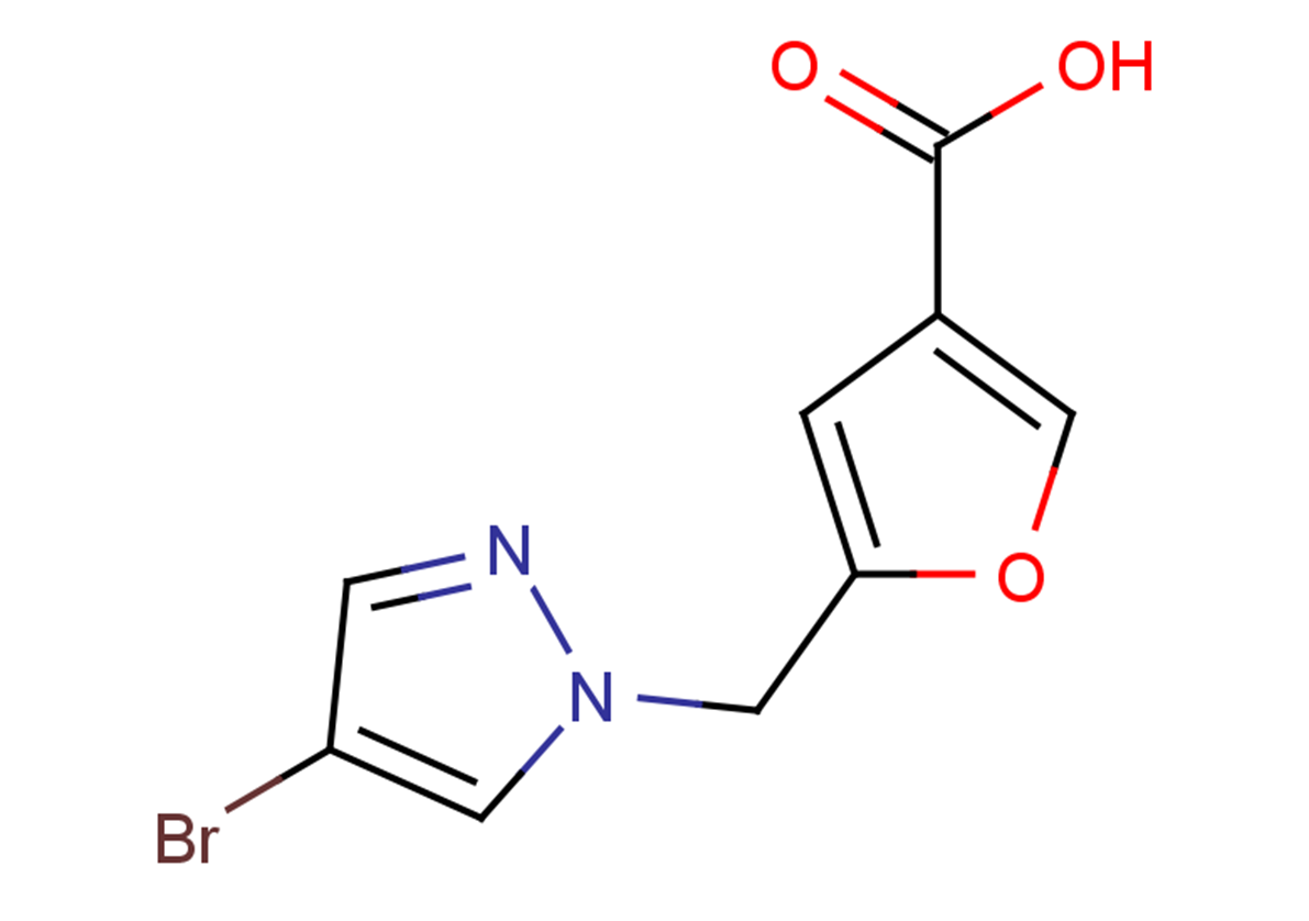 5-[(4-bromo-1H-pyrazol-1-yl)methyl]furan-3-carboxylic acid