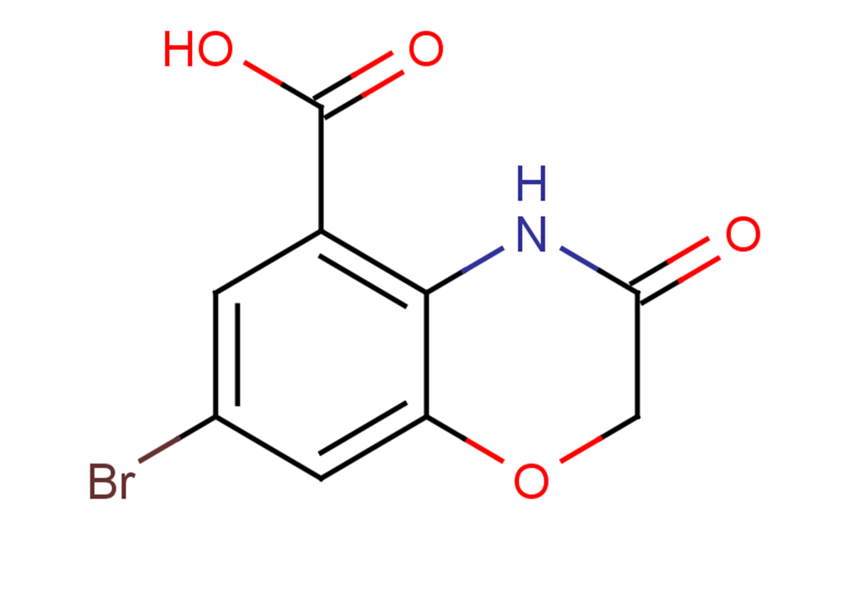 7-bromo-3-oxo-3,4-dihydro-2H-1,4-benzoxazine-5-carboxylic acid
