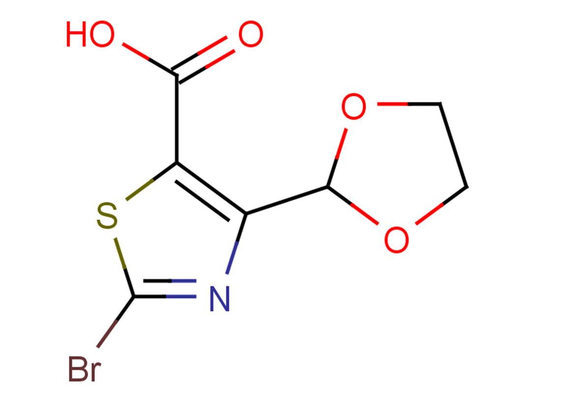 2-bromo-4-(1,3-dioxolan-2-yl)-1,3-thiazole-5-carboxylic acid