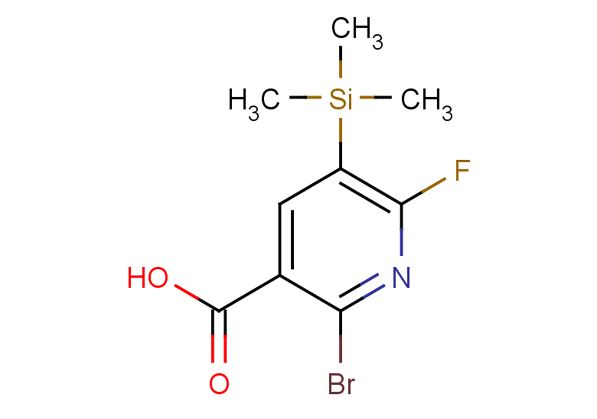 2-bromo-6-fluoro-5-(trimethylsilyl)pyridine-3-carboxylic acid