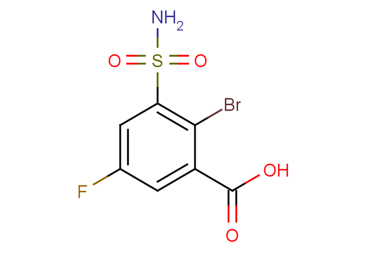 2-bromo-5-fluoro-3-sulfamoylbenzoic acid