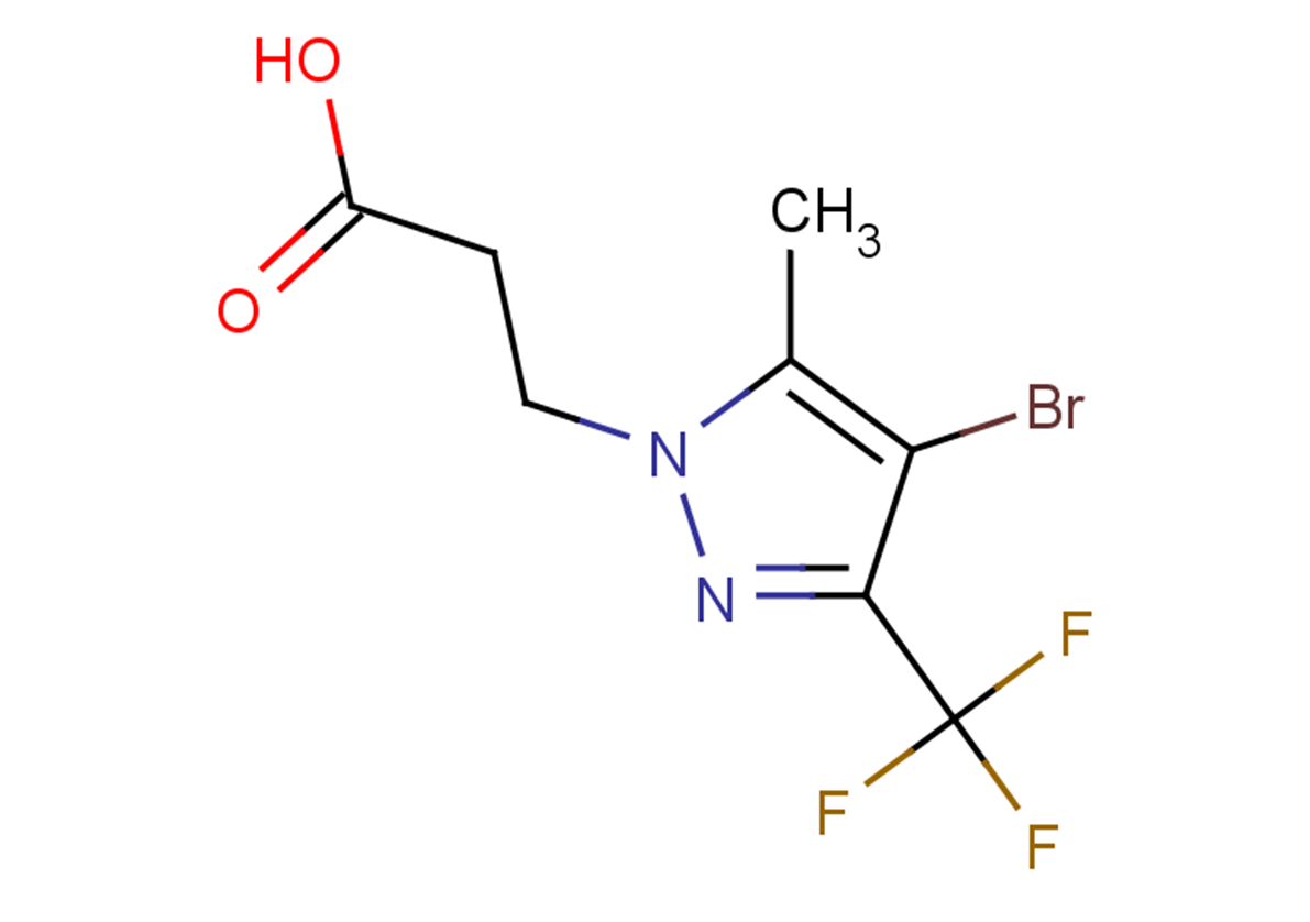 3-[4-bromo-5-methyl-3-(trifluoromethyl)-1H-pyrazol-1-yl]propanoic acid