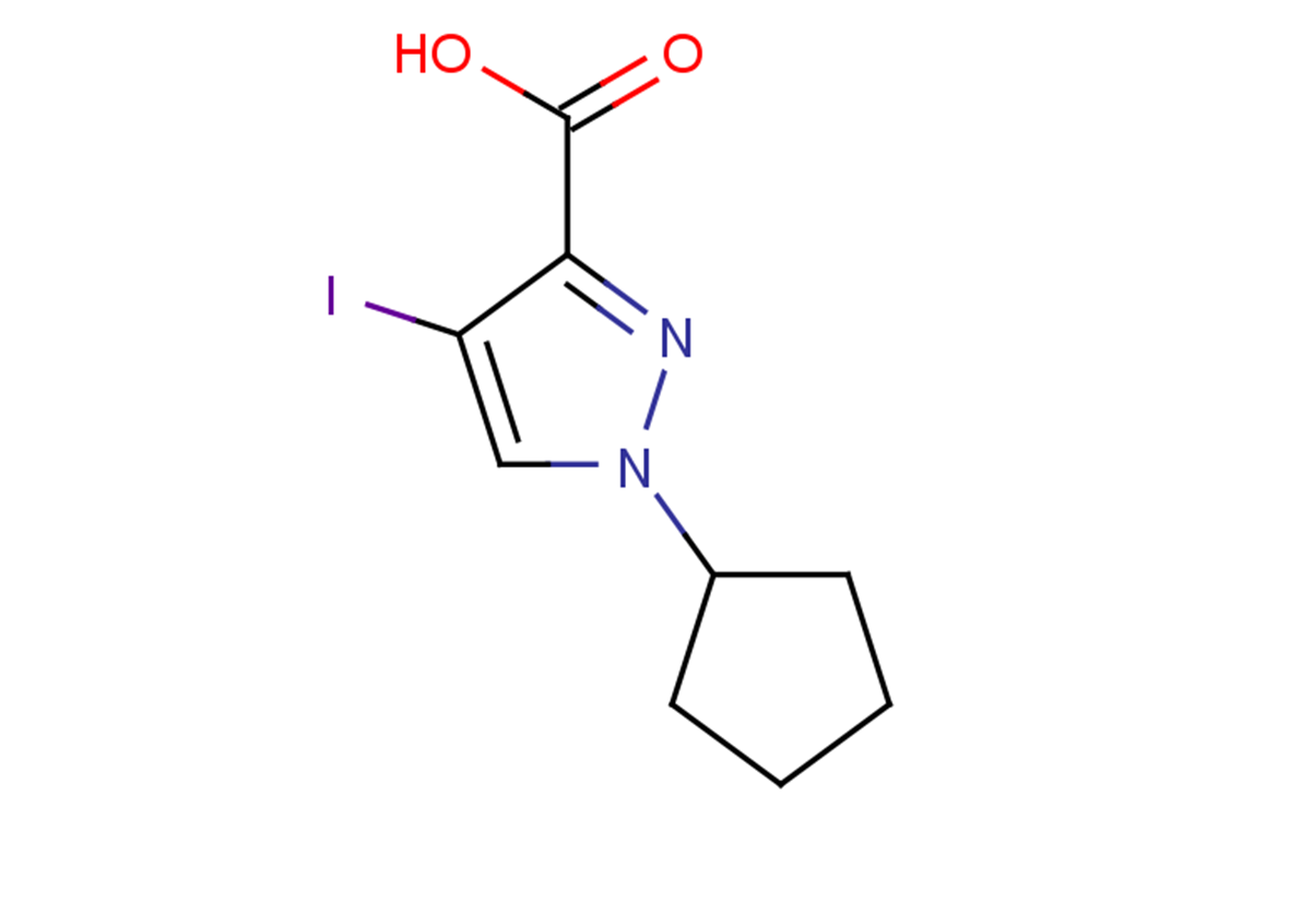 1-cyclopentyl-4-iodo-1H-pyrazole-3-carboxylic acid