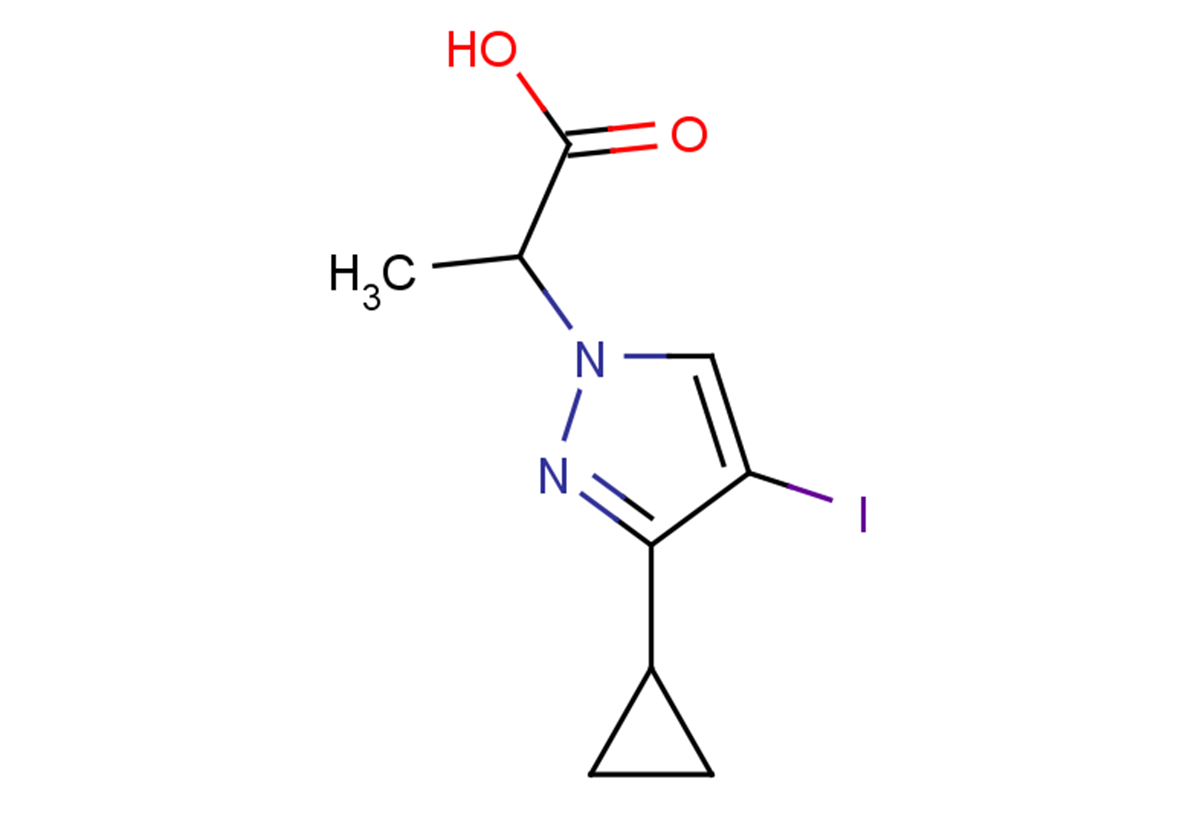 2-(3-cyclopropyl-4-iodo-1H-pyrazol-1-yl)propanoic acid