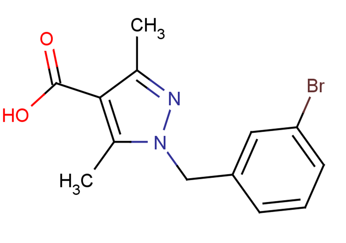1-[(3-bromophenyl)methyl]-3,5-dimethyl-1H-pyrazole-4-carboxylic acid