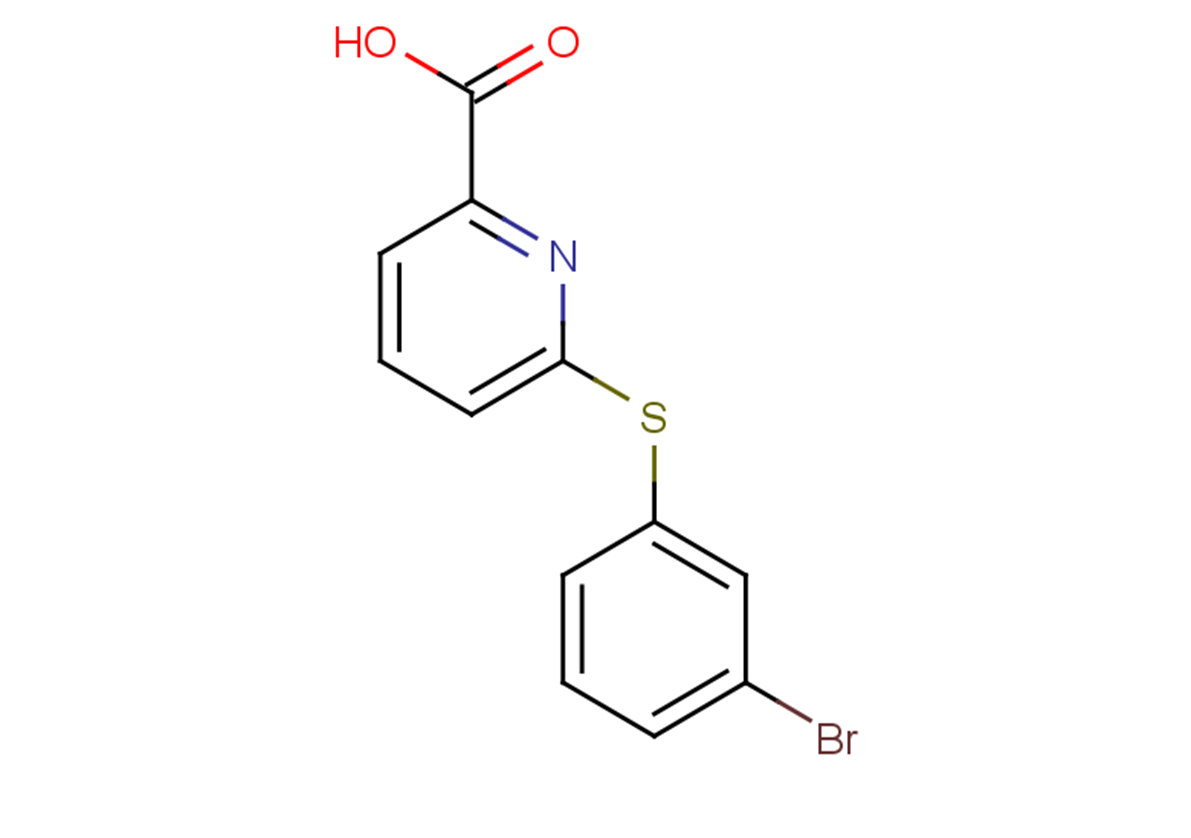 6-[(3-bromophenyl)sulfanyl]pyridine-2-carboxylic acid