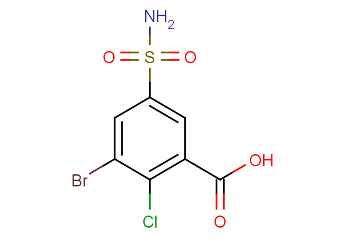 3-bromo-2-chloro-5-sulfamoylbenzoic acid