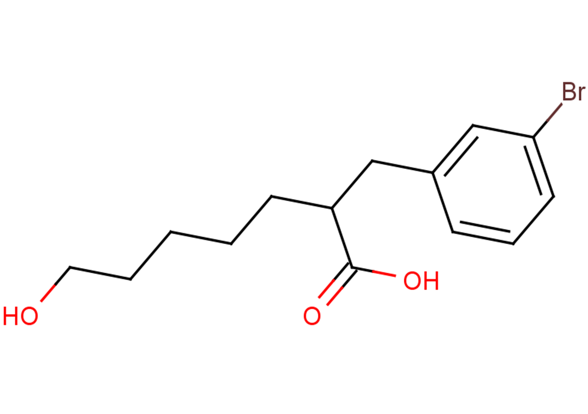 2-[(3-bromophenyl)methyl]-7-hydroxyheptanoic acid