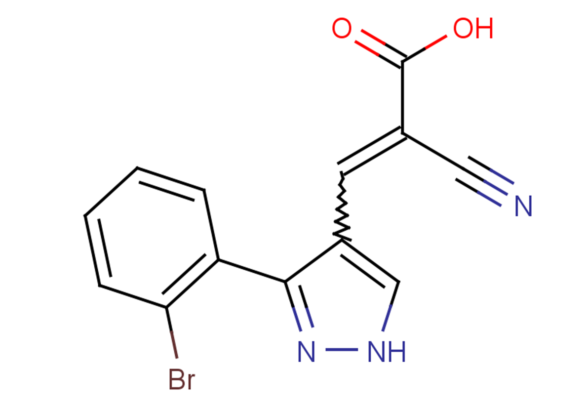 3-[3-(2-bromophenyl)-1H-pyrazol-4-yl]-2-cyanoprop-2-enoic acid