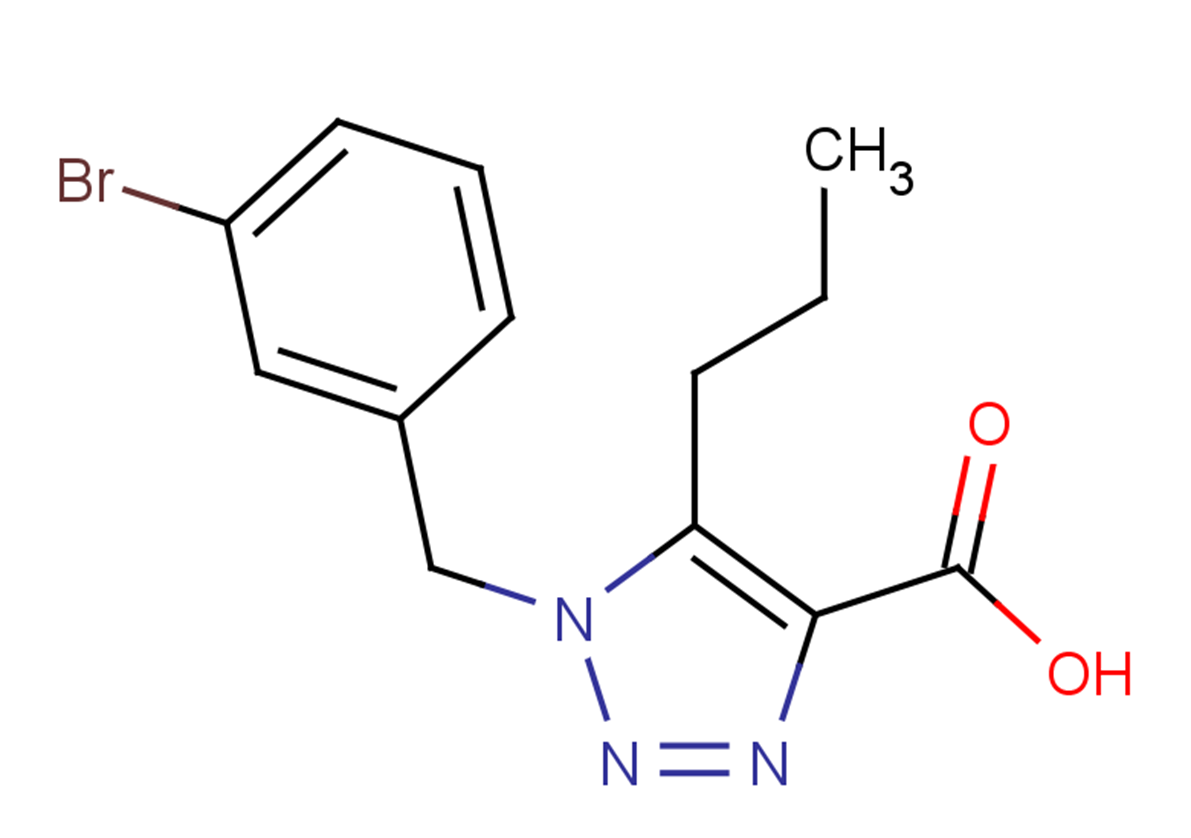 1-[(3-bromophenyl)methyl]-5-propyl-1H-1,2,3-triazole-4-carboxylic acid