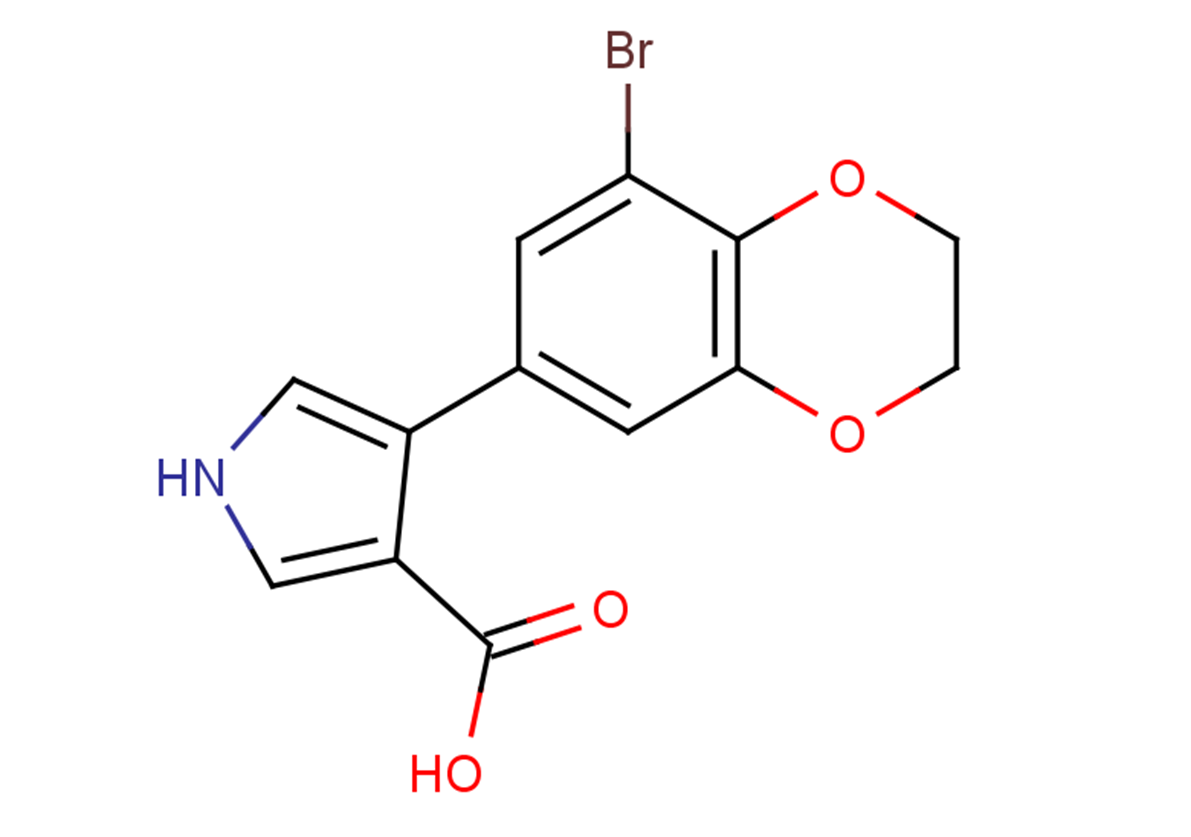 4-(8-bromo-2,3-dihydro-1,4-benzodioxin-6-yl)-1H-pyrrole-3-carboxylic acid