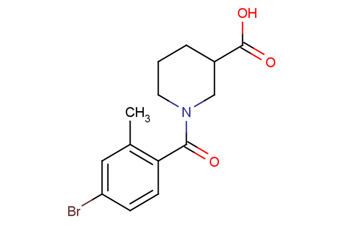 1-[(4-bromo-2-methylphenyl)carbonyl]piperidine-3-carboxylic acid