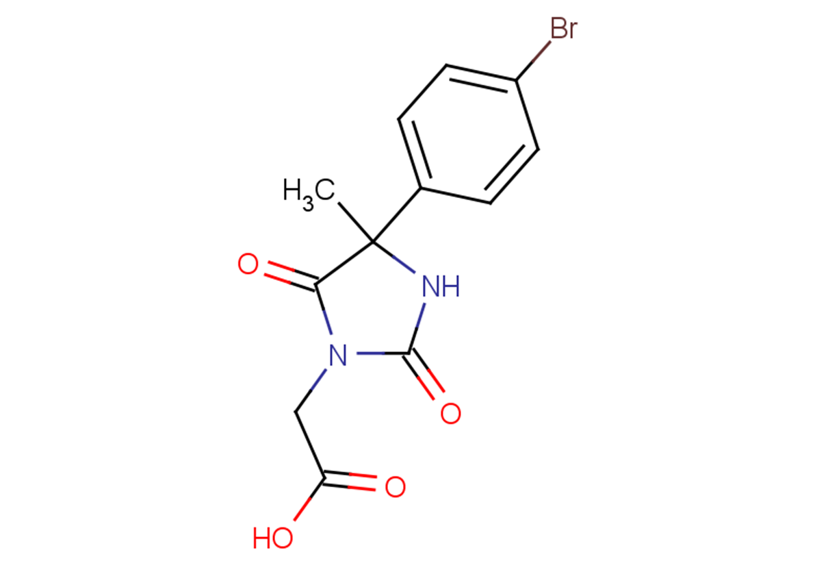 2-[4-(4-bromophenyl)-4-methyl-2,5-dioxoimidazolidin-1-yl]acetic acid