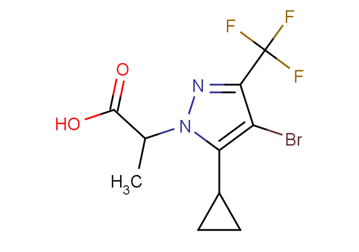 2-[4-bromo-5-cyclopropyl-3-(trifluoromethyl)-1H-pyrazol-1-yl]propanoic acid