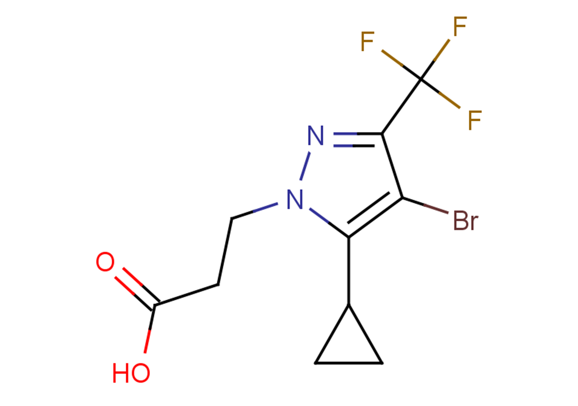 3-[4-bromo-5-cyclopropyl-3-(trifluoromethyl)-1H-pyrazol-1-yl]propanoic acid