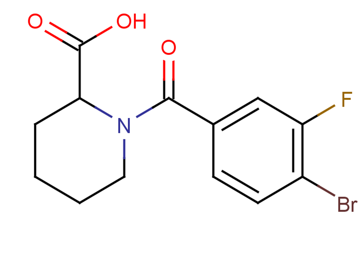 1-[(4-bromo-3-fluorophenyl)carbonyl]piperidine-2-carboxylic acid