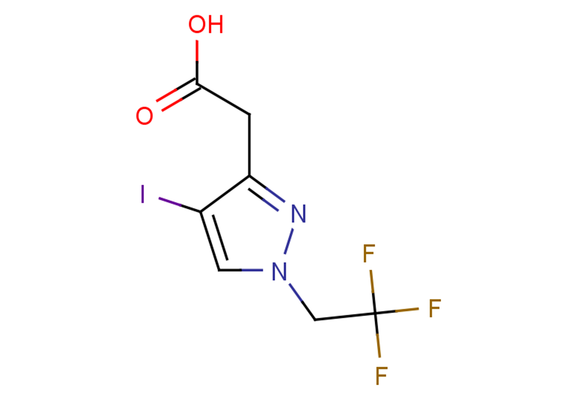 2-[4-iodo-1-(2,2,2-trifluoroethyl)-1H-pyrazol-3-yl]acetic acid