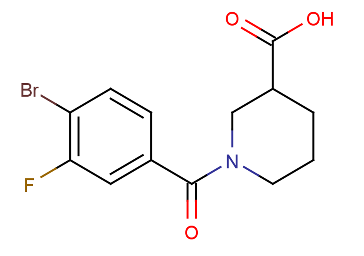 1-[(4-bromo-3-fluorophenyl)carbonyl]piperidine-3-carboxylic acid