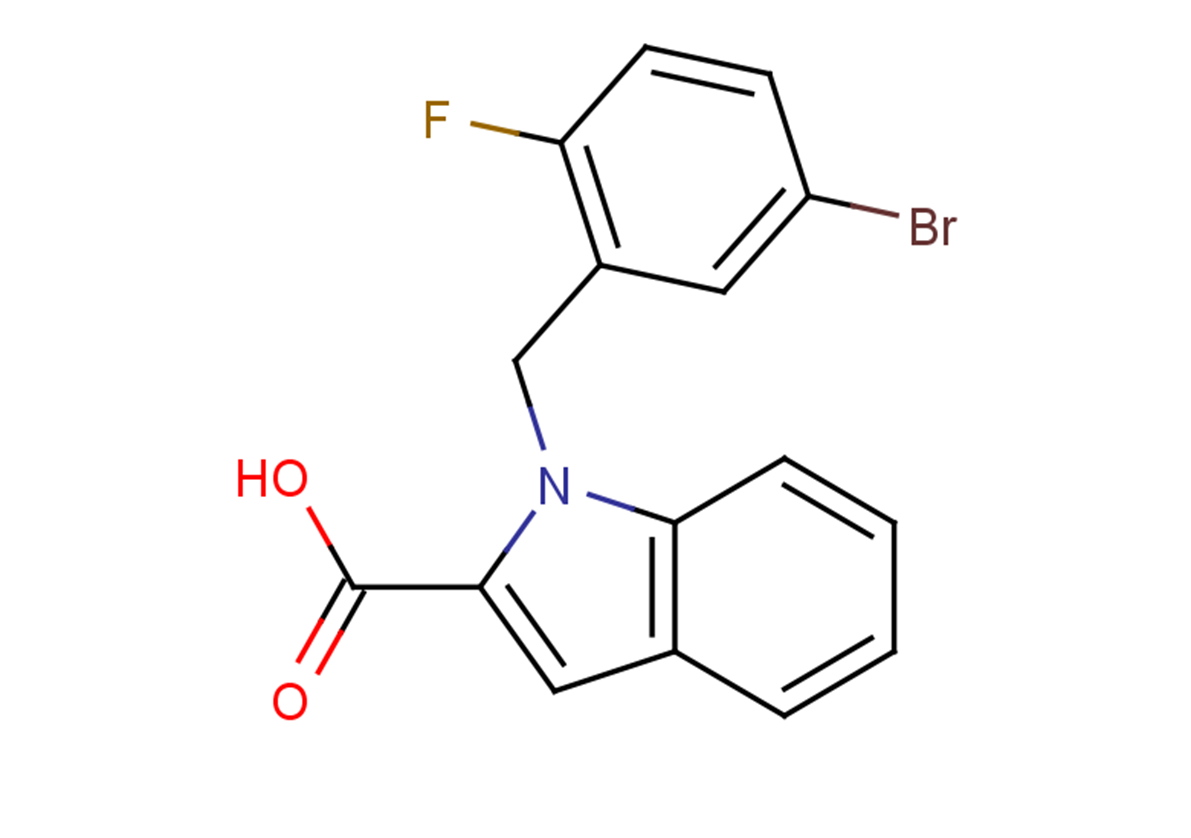 1-[(5-bromo-2-fluorophenyl)methyl]-1H-indole-2-carboxylic acid
