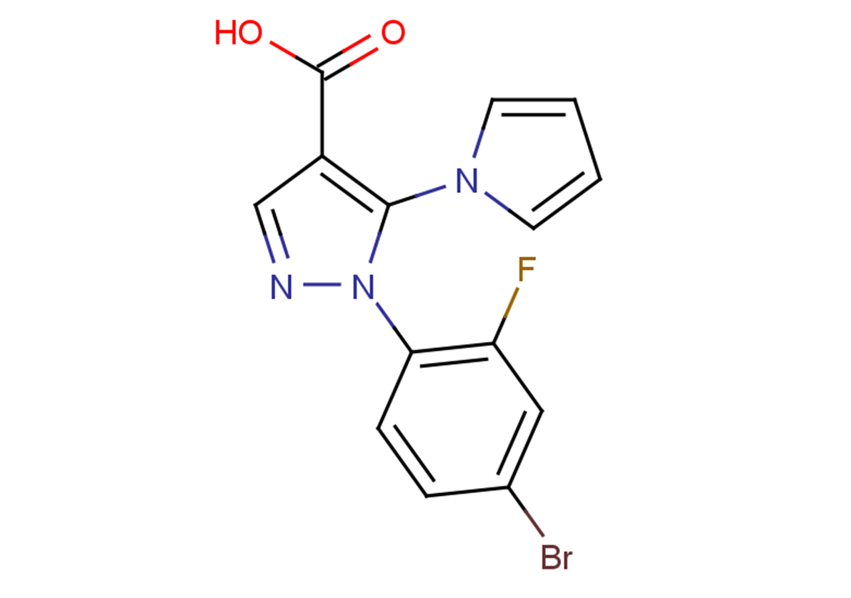1-(4-bromo-2-fluorophenyl)-5-(1H-pyrrol-1-yl)-1H-pyrazole-4-carboxylic acid