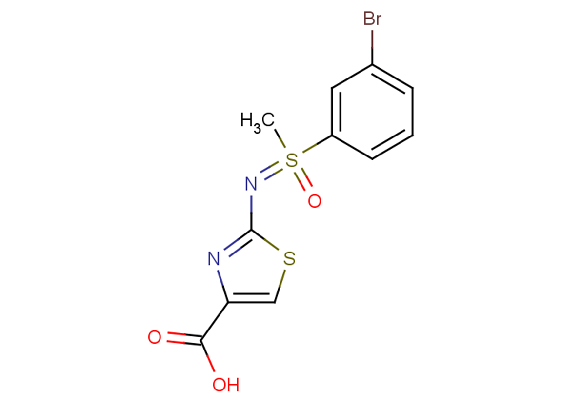 2-{[(3-bromobenzene)(methane)sulfinylidene]amino}-1,3-thiazole-4-carboxylic acid