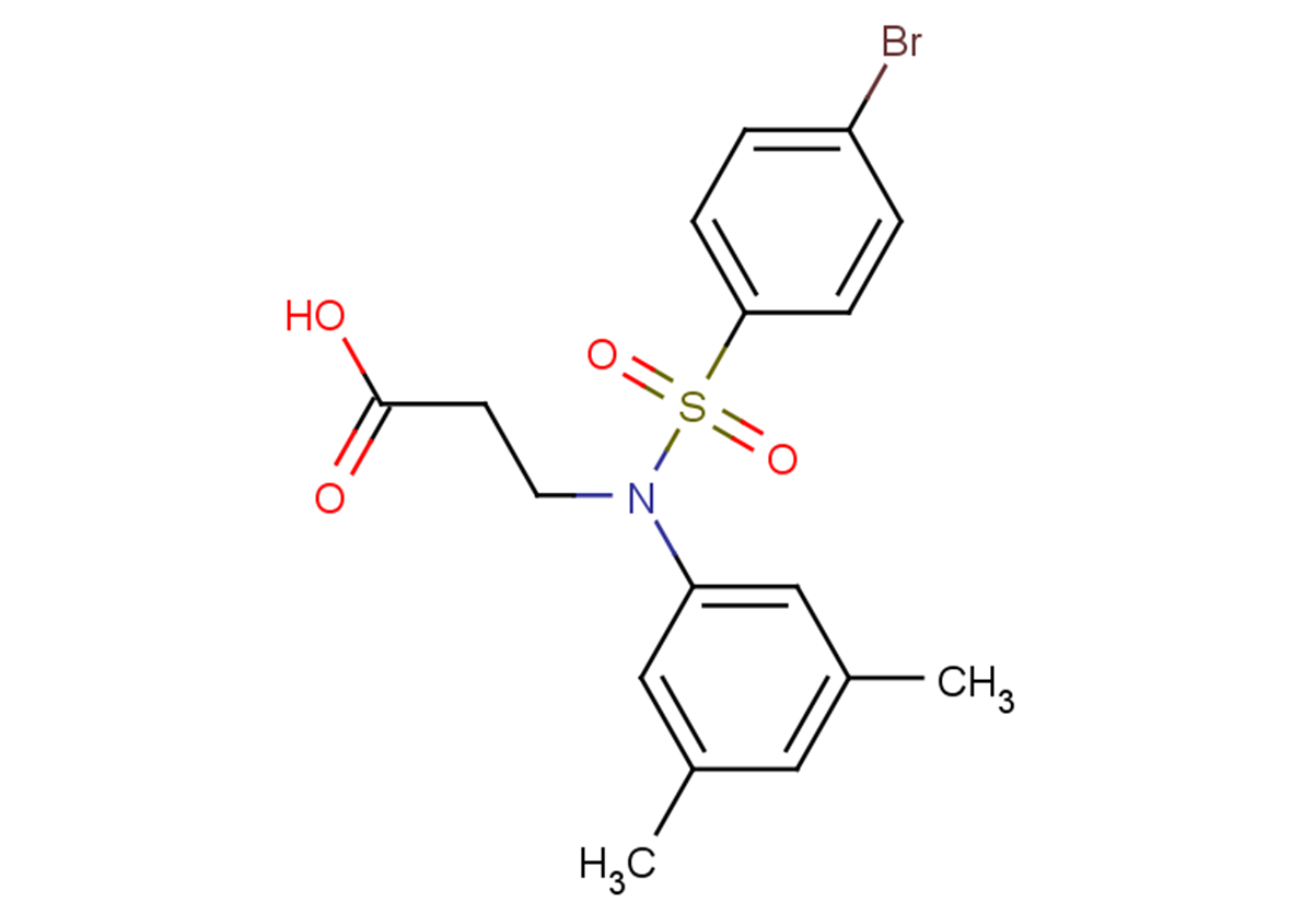 3-[N-(3,5-dimethylphenyl)(4-bromobenzene)sulfonamido]propanoic acid