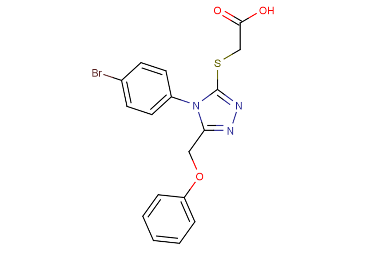 2-{[4-(4-bromophenyl)-5-(phenoxymethyl)-4H-1,2,4-triazol-3-yl]sulfanyl}acetic acid