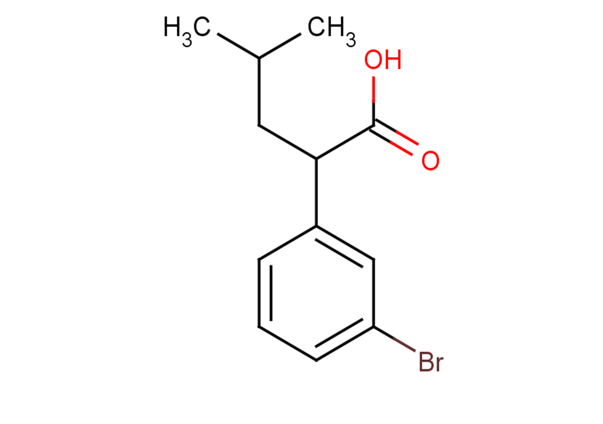 2-(3-bromophenyl)-4-methylpentanoic acid