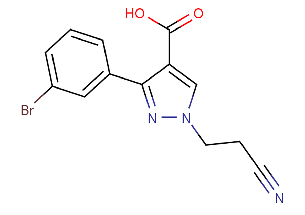 3-(3-bromophenyl)-1-(2-cyanoethyl)-1H-pyrazole-4-carboxylic acid