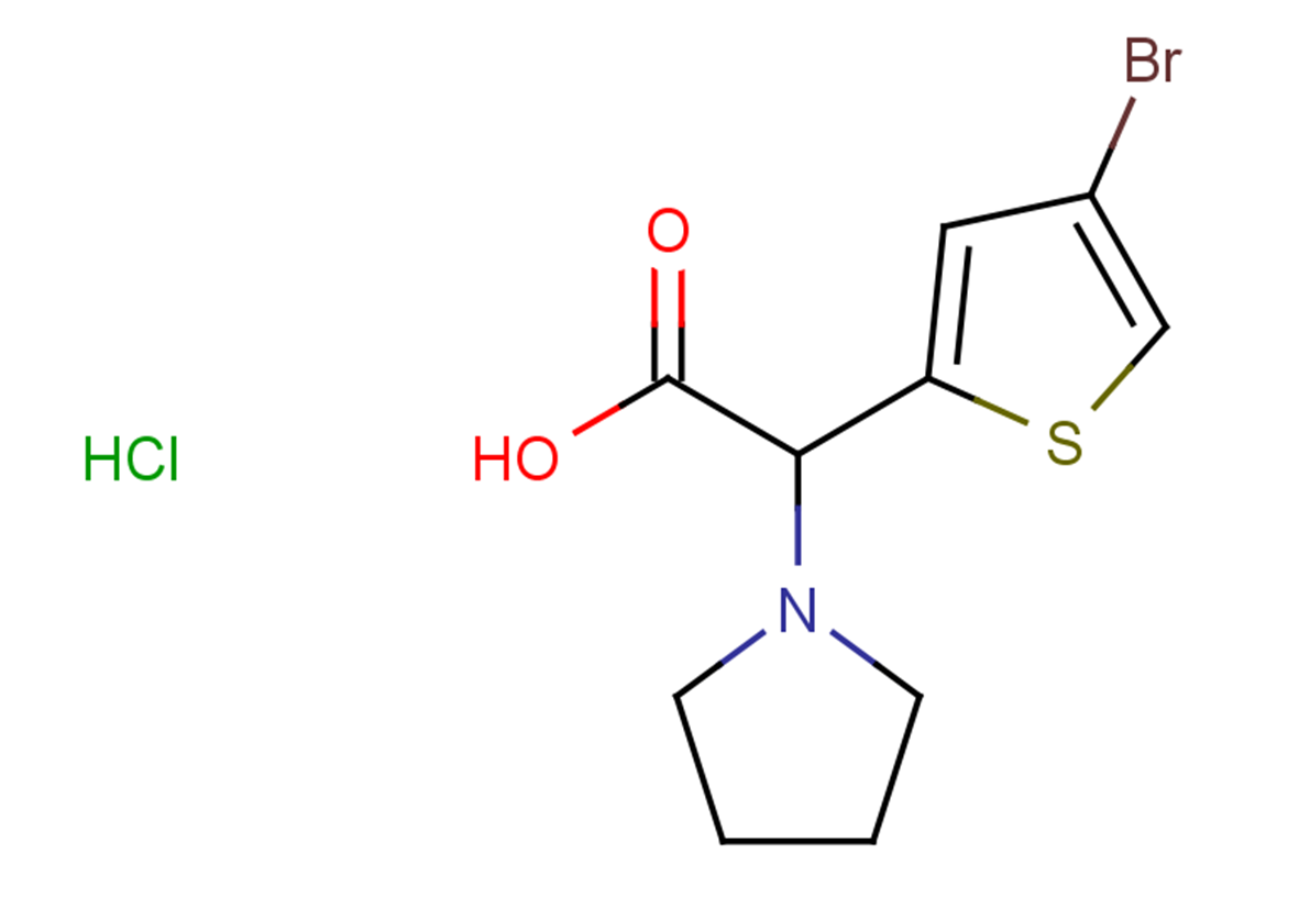 2-(4-bromothiophen-2-yl)-2-(pyrrolidin-1-yl)acetic acid hydrochloride