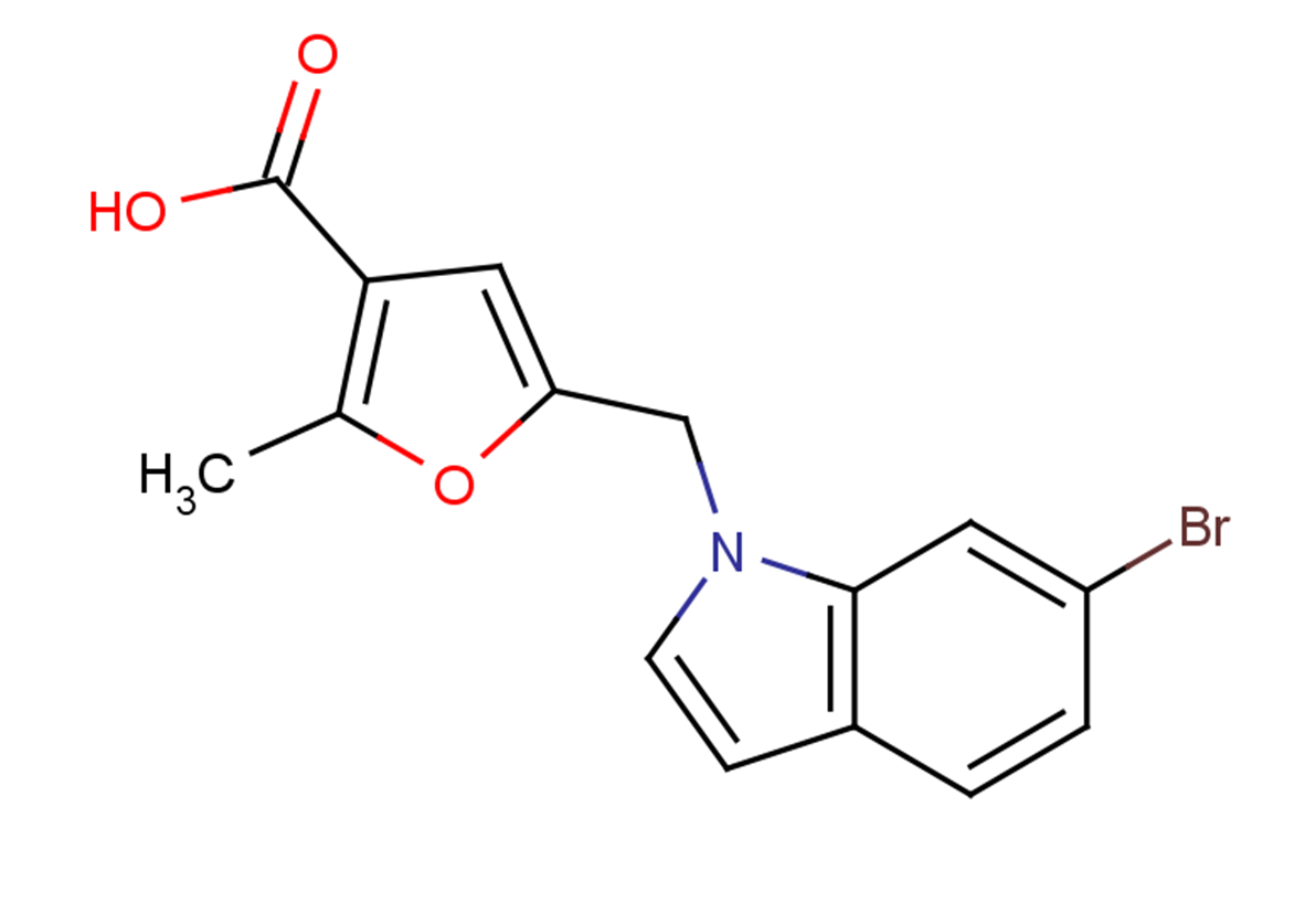 5-[(6-bromo-1H-indol-1-yl)methyl]-2-methylfuran-3-carboxylic acid