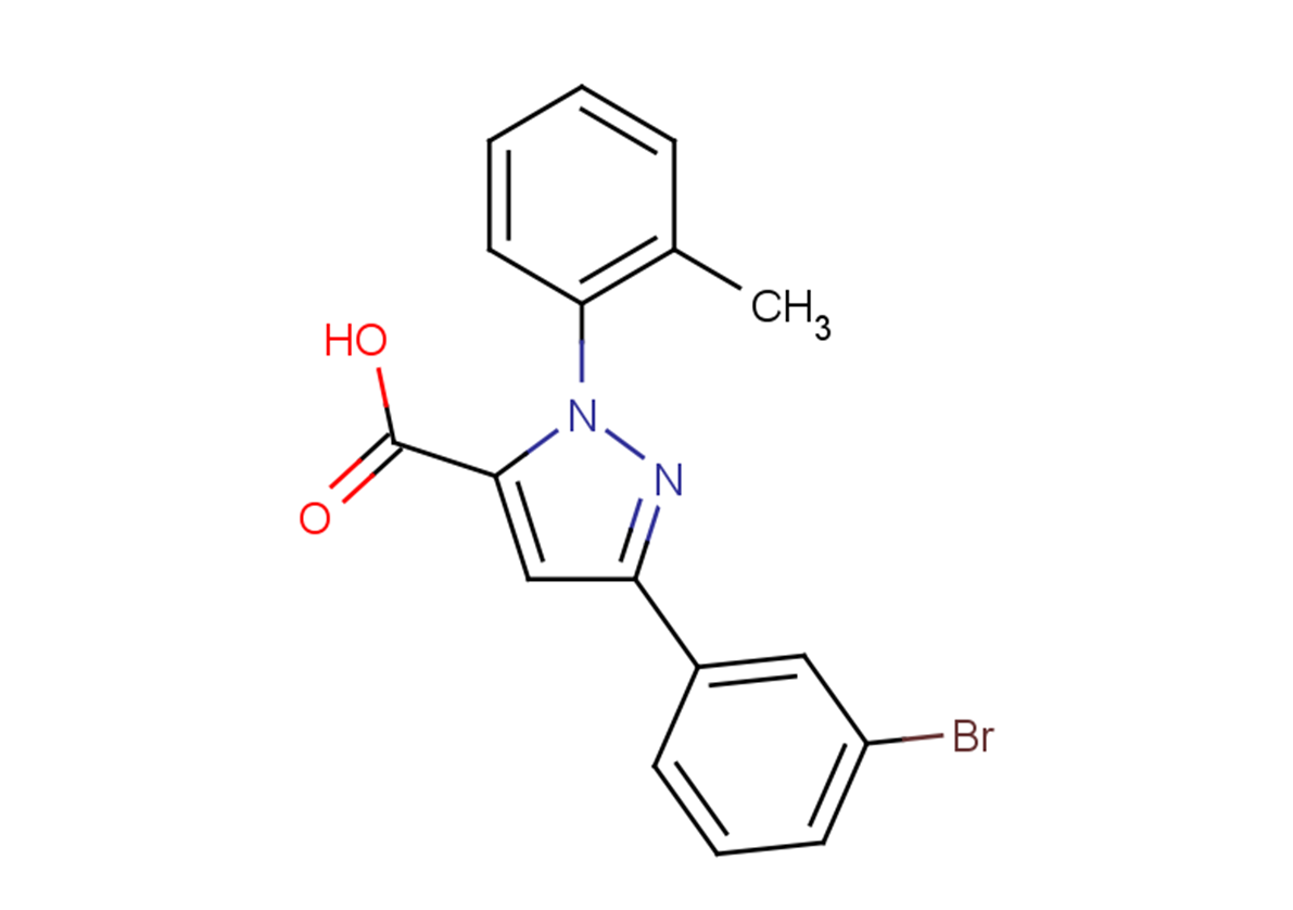 3-(3-bromophenyl)-1-(2-methylphenyl)-1H-pyrazole-5-carboxylic acid