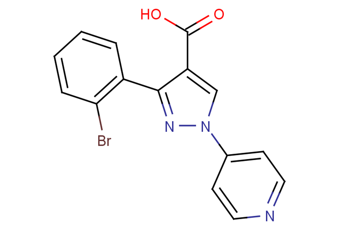 3-(2-bromophenyl)-1-(pyridin-4-yl)-1H-pyrazole-4-carboxylic acid