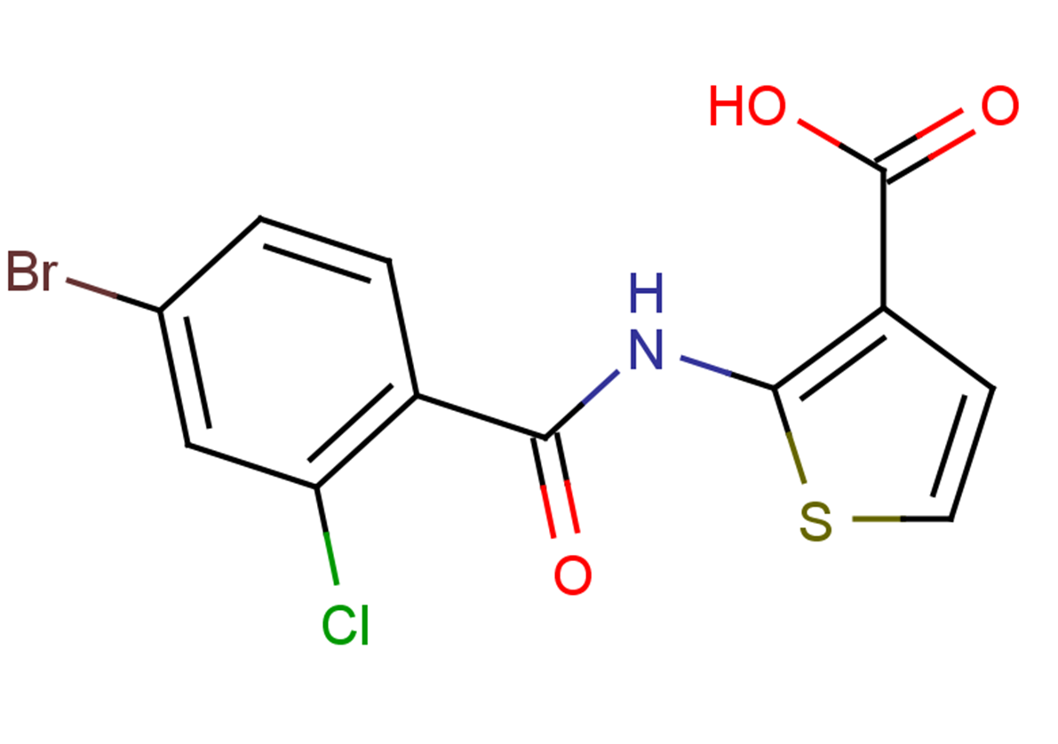 2-[(4-bromo-2-chlorobenzene)amido]thiophene-3-carboxylic acid