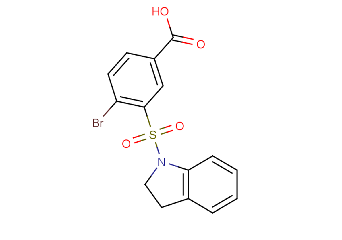 4-bromo-3-(2,3-dihydro-1H-indole-1-sulfonyl)benzoic acid