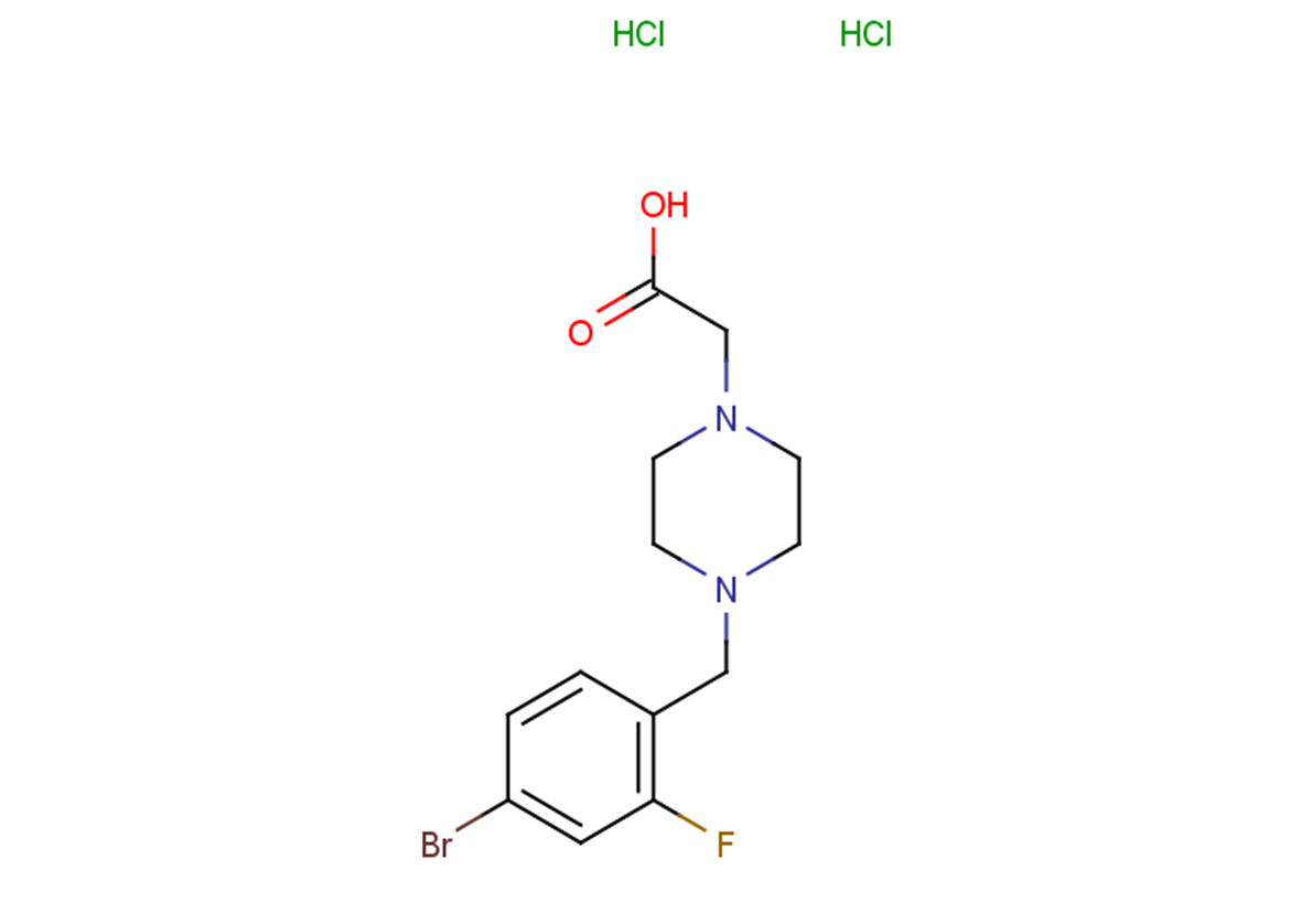2-{4-[(4-bromo-2-fluorophenyl)methyl]piperazin-1-yl}acetic acid dihydrochloride