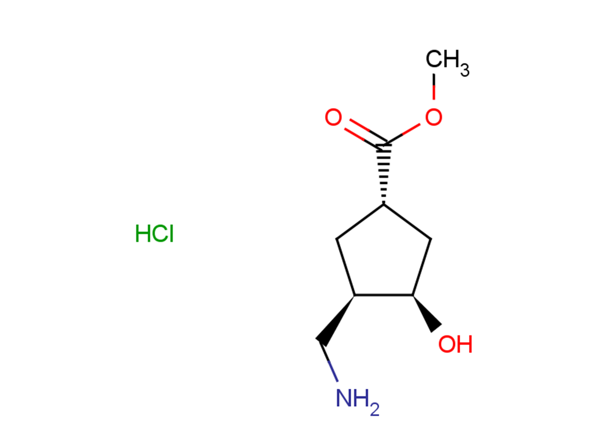 methyl (1S,3R,4R)-3-(aminomethyl)-4-hydroxycyclopentane-1-carboxylate hydrochloride