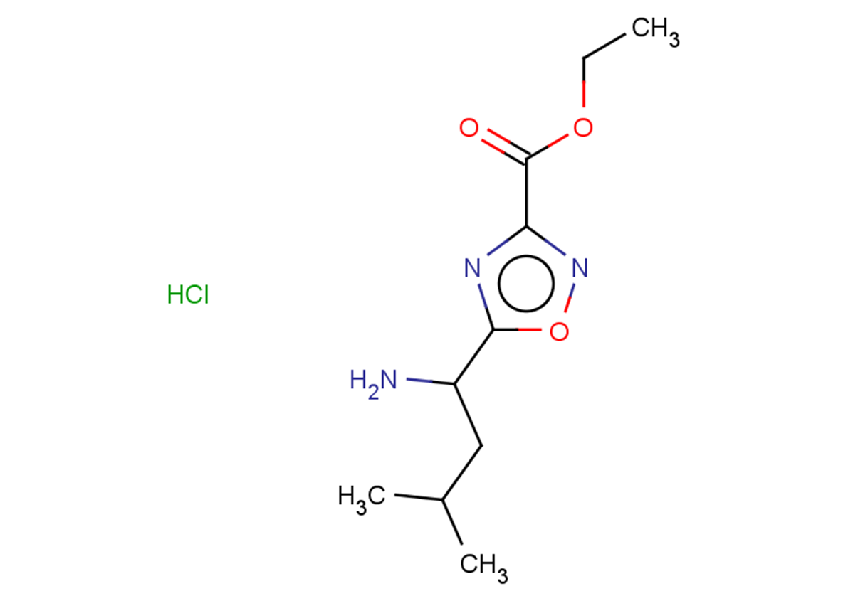 ethyl 5-(1-amino-3-methylbutyl)-1,2,4-oxadiazole-3-carboxylate hydrochloride