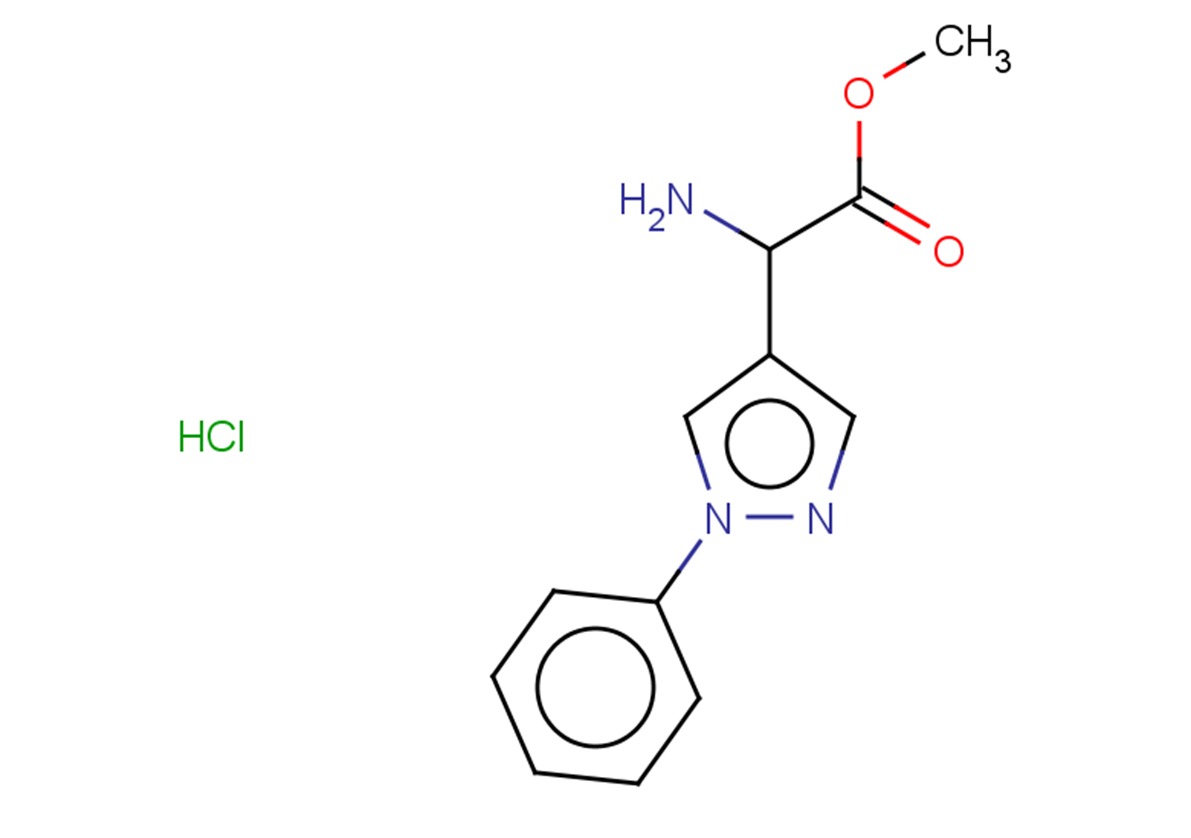 methyl 2-amino-2-(1-phenyl-1H-pyrazol-4-yl)acetate hydrochloride