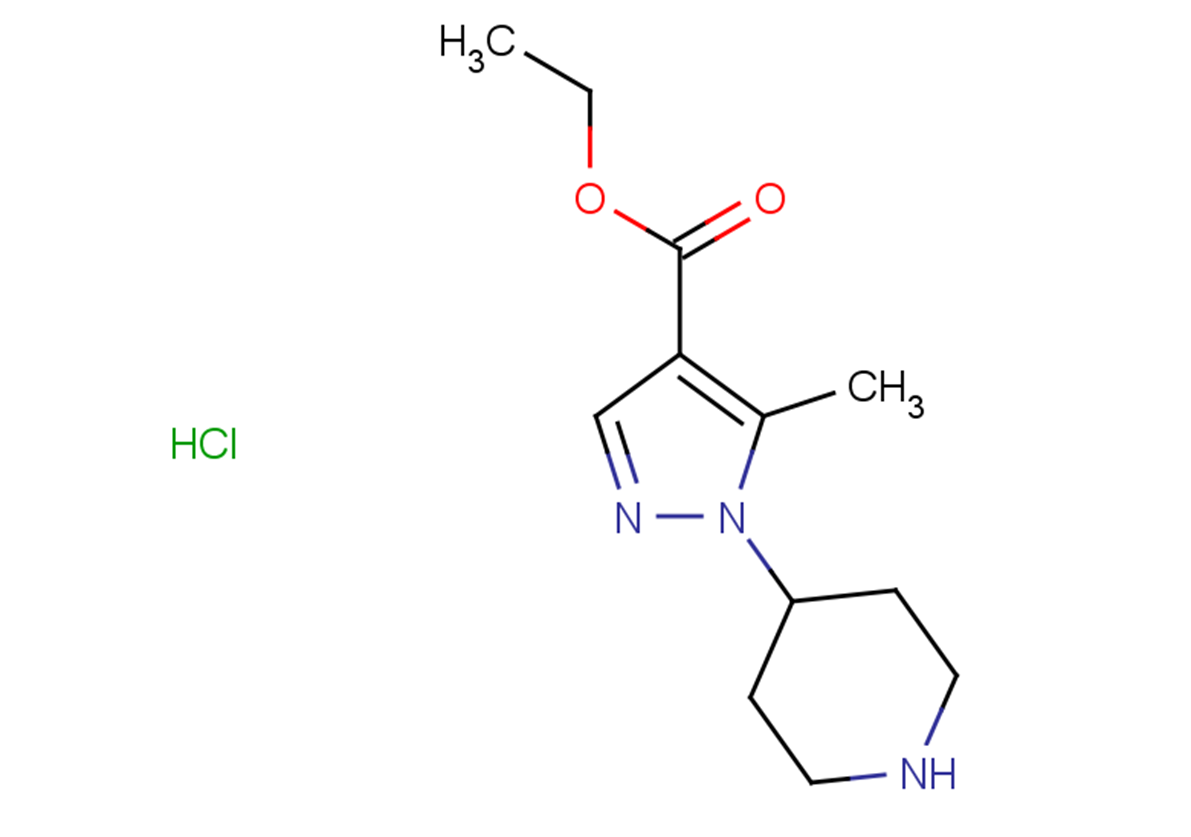 ethyl 5-methyl-1-(piperidin-4-yl)-1H-pyrazole-4-carboxylate hydrochloride