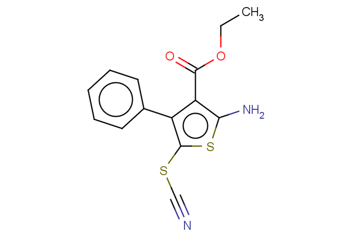 ethyl 2-amino-5-(cyanosulfanyl)-4-phenylthiophene-3-carboxylate