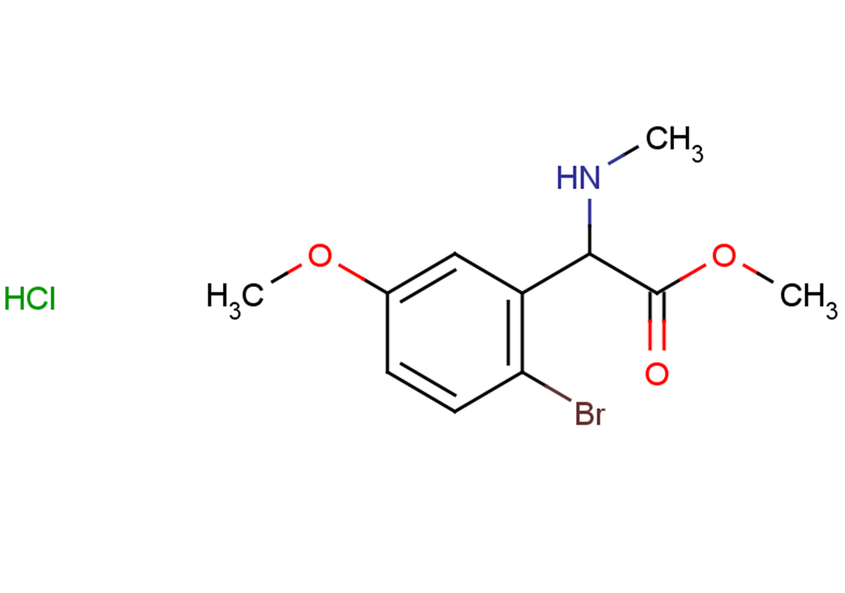 methyl 2-(2-bromo-5-methoxyphenyl)-2-(methylamino)acetate hydrochloride