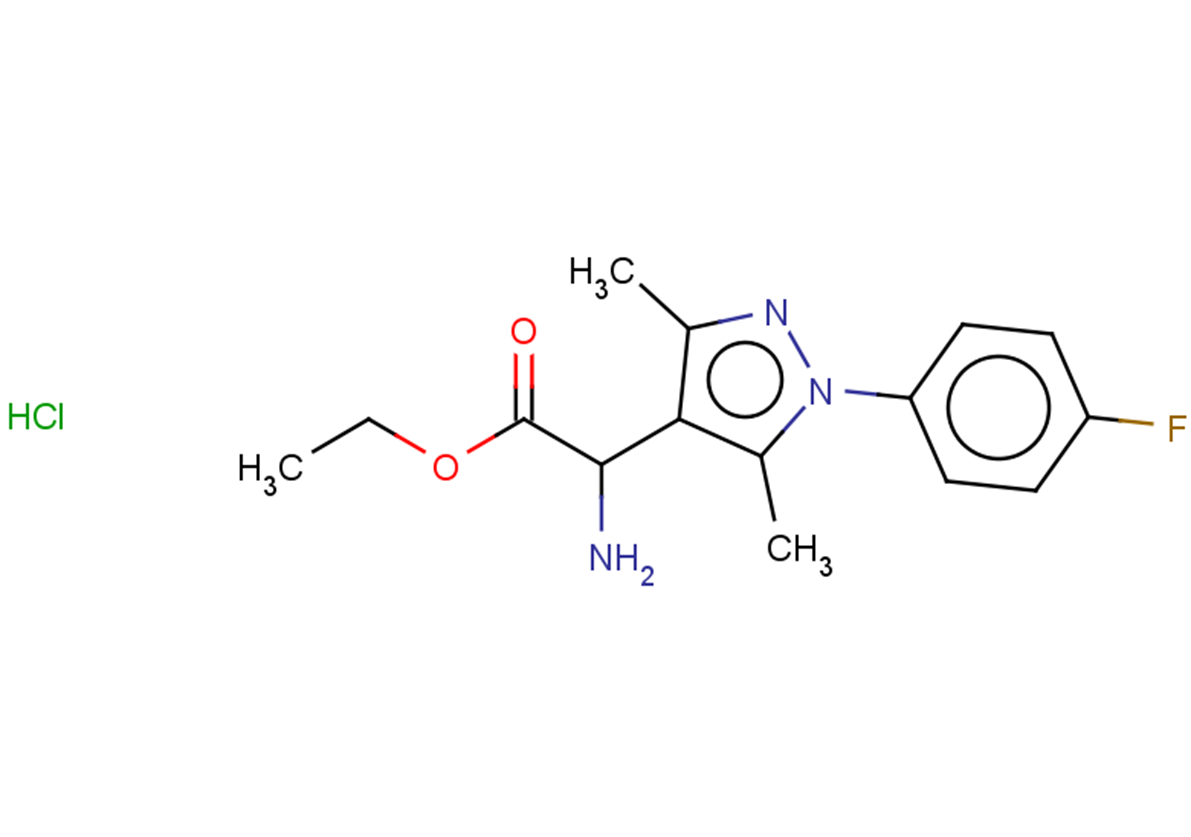 ethyl 2-amino-2-[1-(4-fluorophenyl)-3,5-dimethyl-1H-pyrazol-4-yl]acetate hydrochloride