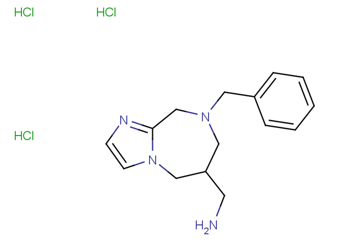 {8-benzyl-5H,6H,7H,8H,9H-imidazo[1,2-a][1,4]diazepin-6-yl}methanamine trihydrochloride