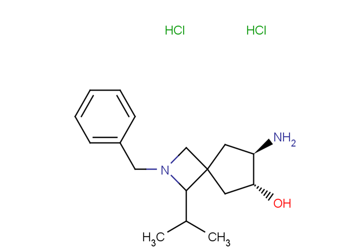 (6R,7R)-7-amino-2-benzyl-1-(propan-2-yl)-2-azaspiro[3.4]octan-6-ol dihydrochloride