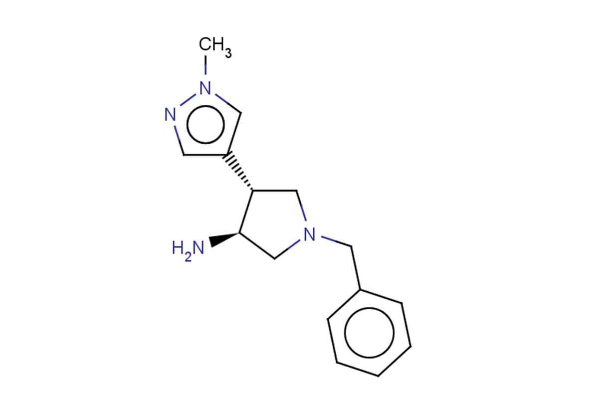 (3S,4R)-1-benzyl-4-(1-methyl-1H-pyrazol-4-yl)pyrrolidin-3-amine