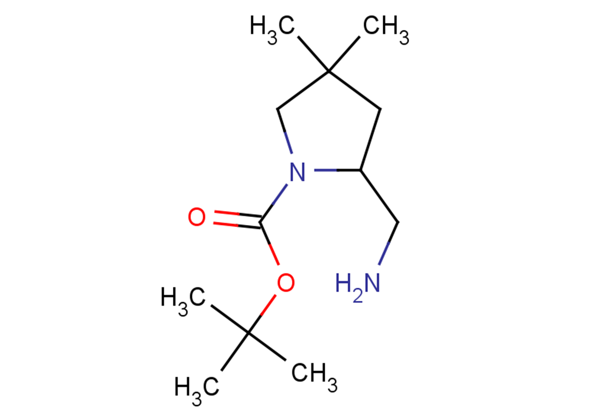 tert-butyl 2-(aminomethyl)-4,4-dimethylpyrrolidine-1-carboxylate