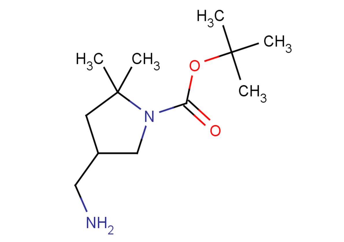 tert-butyl 4-(aminomethyl)-2,2-dimethylpyrrolidine-1-carboxylate